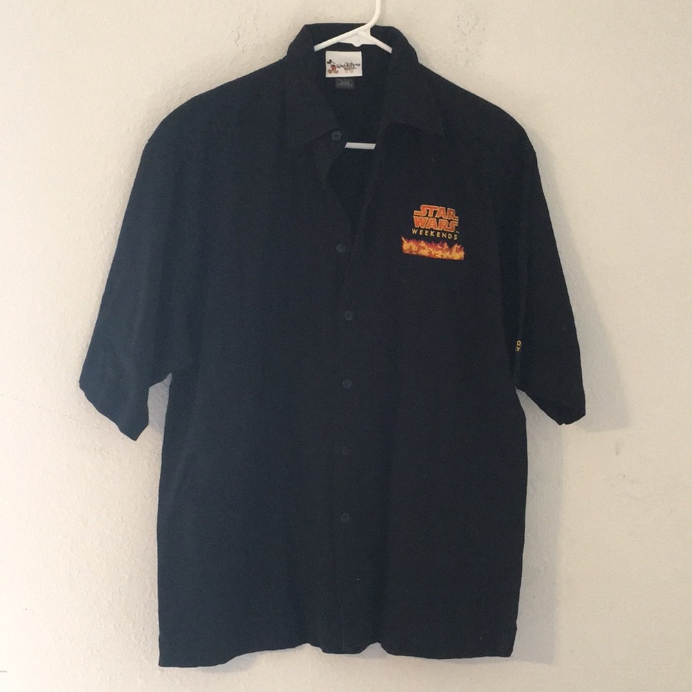 Disney mens star wars weekend button down shirt s
